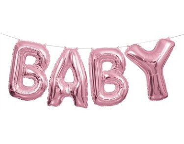 14IN PINK BABY BALLOON KIT