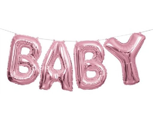 14IN PINK BABY BALLOON KIT