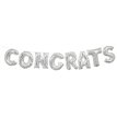 14IN SILVER CONGRATULATIONS BALLOON KIT