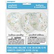 (6) 12IN MULTI CONFETTI CLEAR BALLOONS