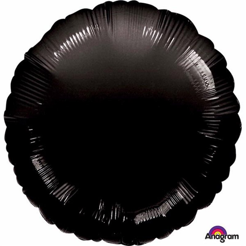 18IN BLACK CIRCE FOIL BALLOON
