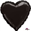 18IN BLACK HEART SHAPED FOIL BALLOON