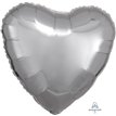 18IN METALLIC SILVER HEART FOIL