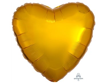 18IN METALLIC GOLD HEART 18IN FOIL