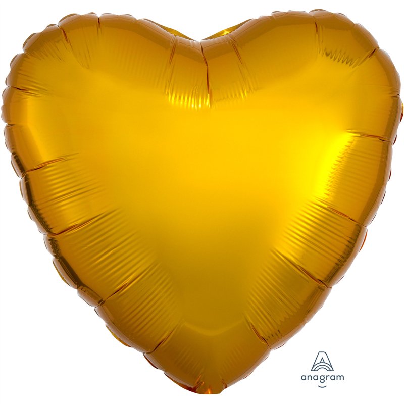 18IN METALLIC GOLD HEART 18IN FOIL