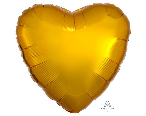 18IN METALLIC GOLD HEART 18IN FOIL