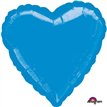 18IN METALLIC BLUE HEART FOIL