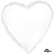 18IN METALLIC WHITE HEART FOIL