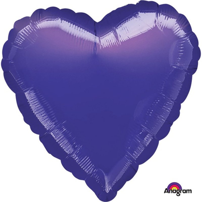 18IN METALLIC PURPLE HEART FOIL