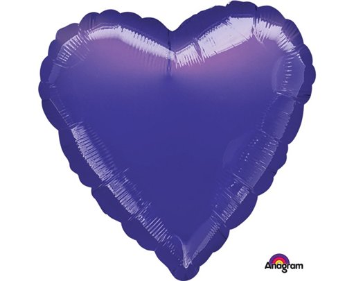 18IN METALLIC PURPLE HEART FOIL