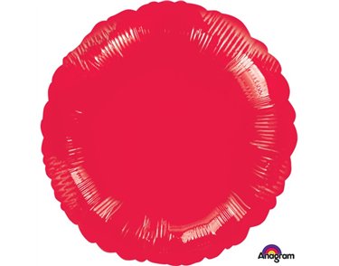18IN METALLIC RED CIRCLE FOIL