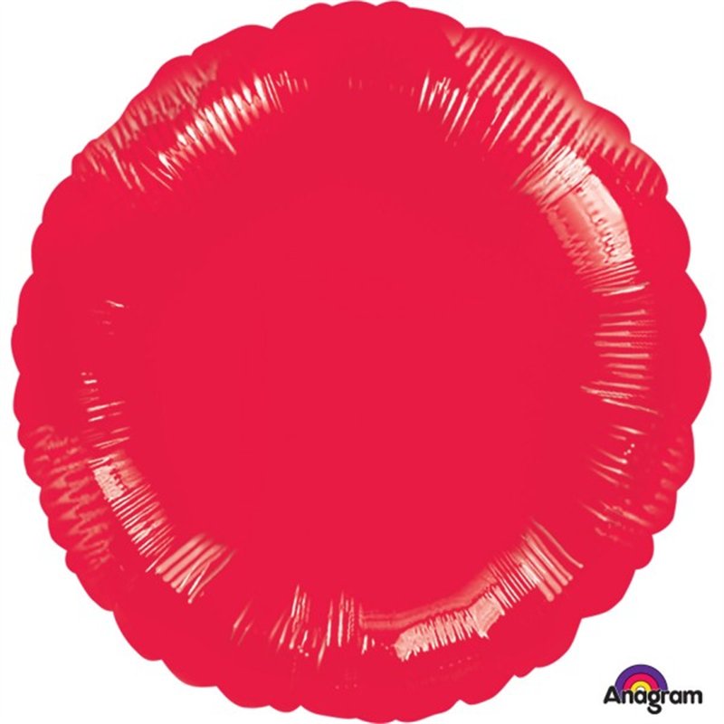 18IN METALLIC RED CIRCLE FOIL