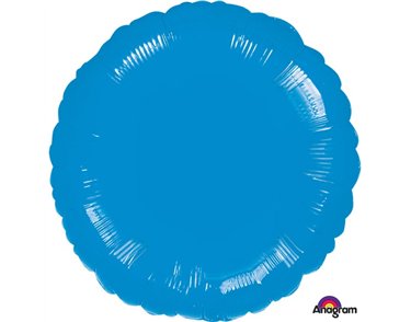 18IN METALLIC BLUE CIRCLE FOIL BALLOON