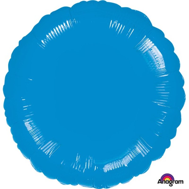 18IN METALLIC BLUE CIRCLE FOIL BALLOON
