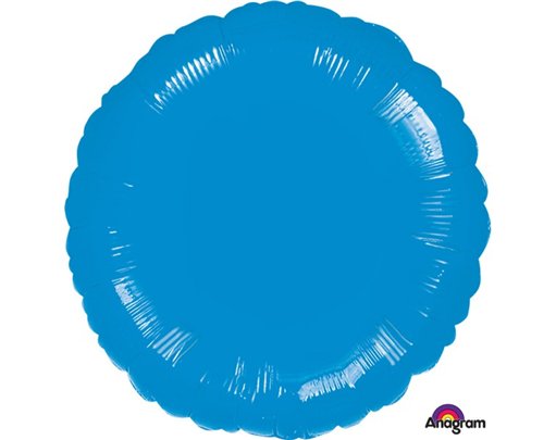 18IN METALLIC BLUE CIRCLE FOIL BALLOON