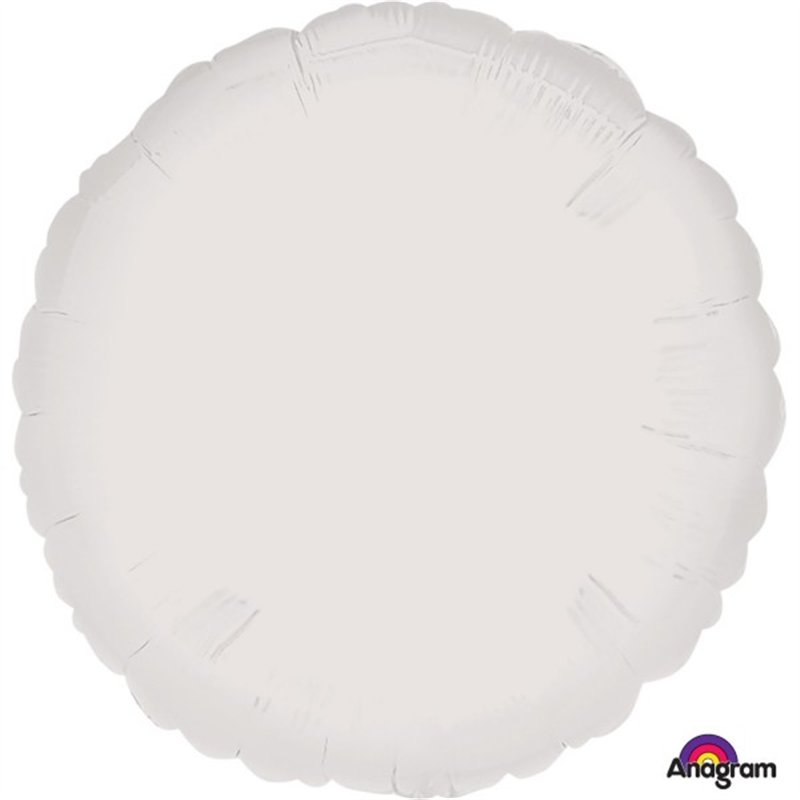 18IN METALLIC WHITE CIRCLE FOIL