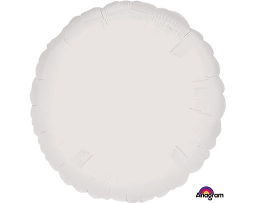 18IN METALLIC WHITE CIRCLE FOIL