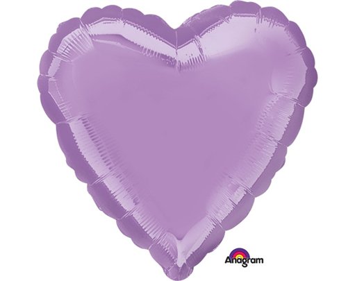 18IN PEARL LAVENDER HEART FOIL