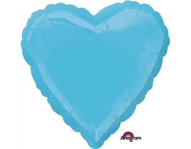 18IN CARIBBEAN BLUE HEART FOIL