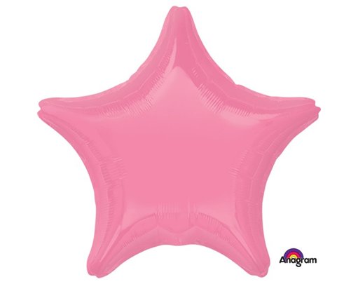 19IN BRIGHT PINK STAR FOIL