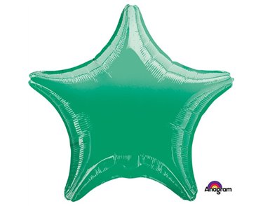 19IN METALLIC GREEN STAR FOIL