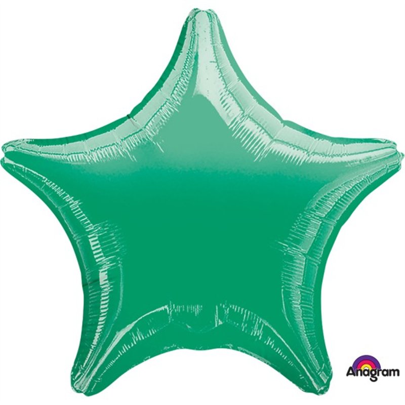 19IN METALLIC GREEN STAR FOIL