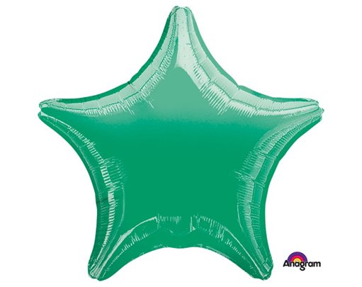 19IN METALLIC GREEN STAR FOIL