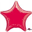 19IN METALLIC RED STAR FOIL