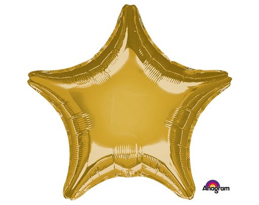 19IN METALLIC GOLD STAR FOIL