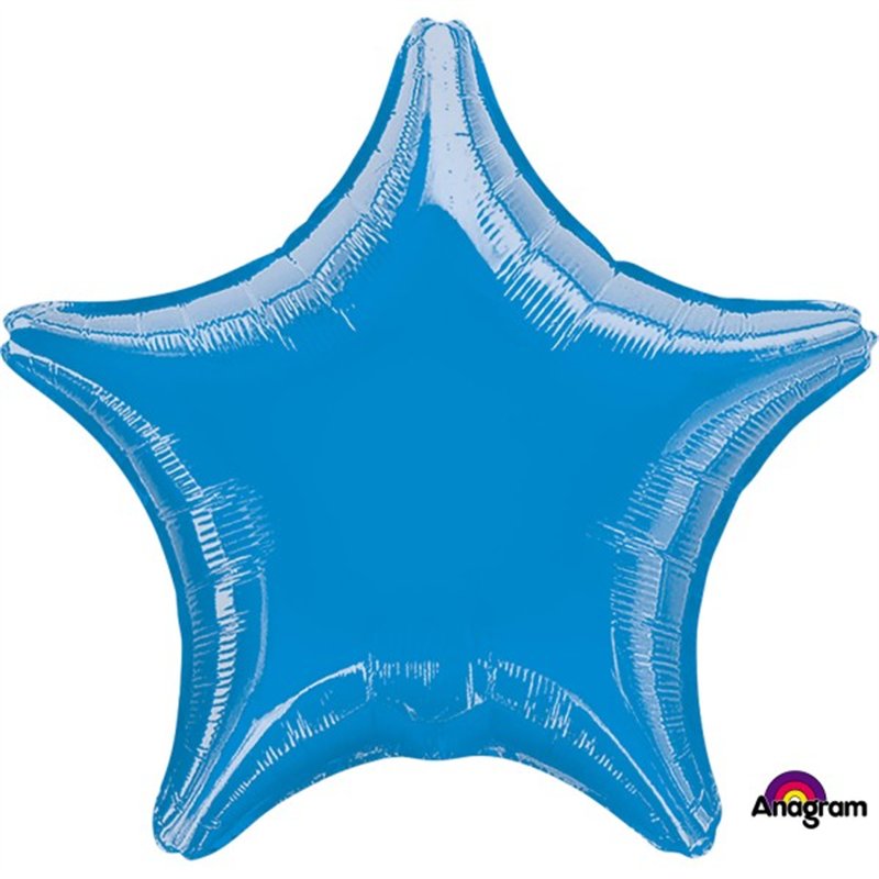 19IN METALLIC BLUE STAR FOIL