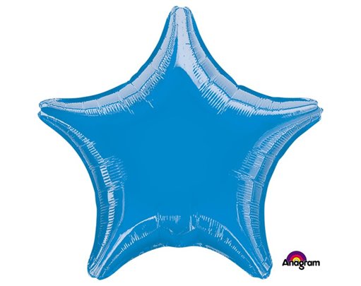 19IN METALLIC BLUE STAR FOIL