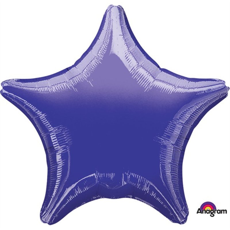 19IN METALLIC PURPLE STAR FOIL