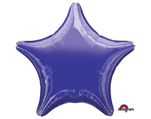19IN METALLIC PURPLE STAR FOIL