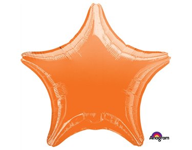 19IN METALLIC ORANGE STAR FOIL