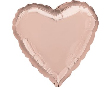18IN ROSE GOLD HEART FOIL
