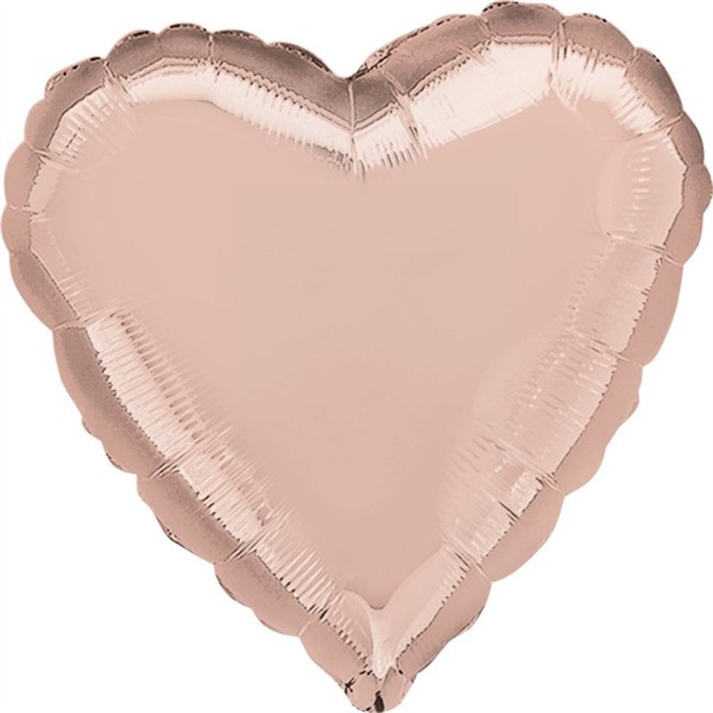 18IN ROSE GOLD HEART FOIL