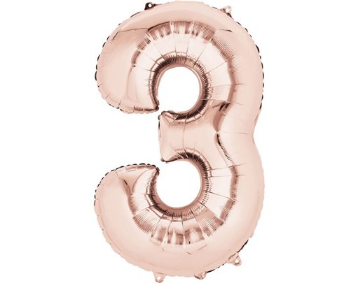 ROSE GOLD 3 SUPERSHAPE FOIL BALLOON