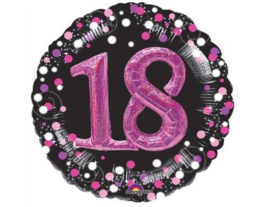 SPARKLING PINK 18TH B/DAY 3D SHAPE