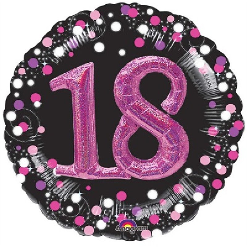 SPARKLING PINK 18TH B/DAY 3D SHAPE
