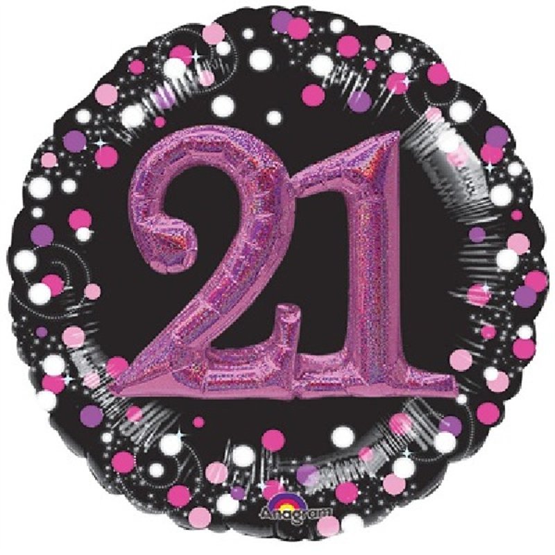 SPARKLING PINK 21ST B/DAY 3D SHAPE