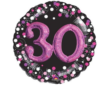 SPARKLING PINK 30TH B/DAY 3D SHAPE
