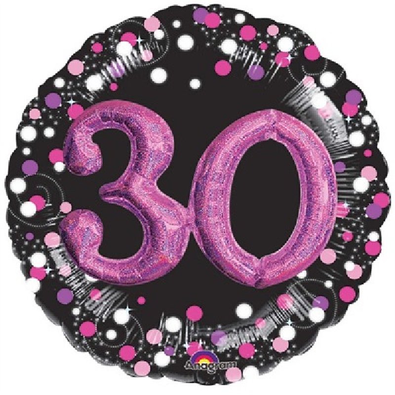 SPARKLING PINK 30TH B/DAY 3D SHAPE