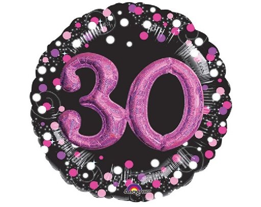 SPARKLING PINK 30TH B/DAY 3D SHAPE