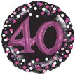 SPARKLING PINK 40TH B/DAY 3D SHAPE