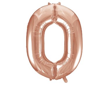34IN ROSE GOLD NUMERAL 0