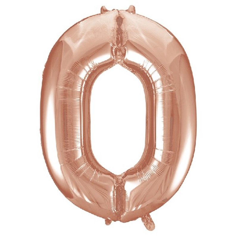 34IN ROSE GOLD NUMERAL 0
