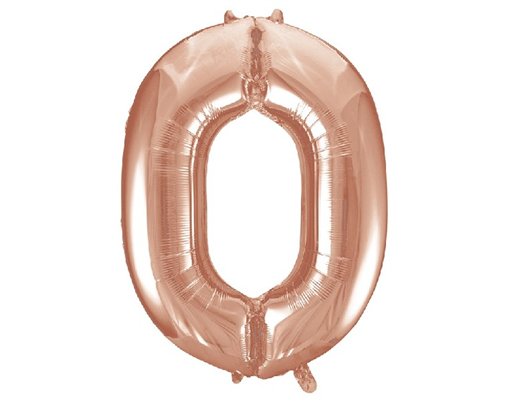 34IN ROSE GOLD NUMERAL 0