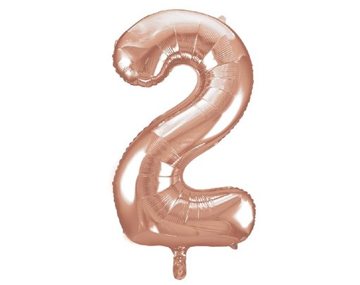 34IN ROSE GOLD  NUMERAL 2
