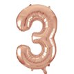 34IN ROSE GOLD  NUMERAL 3