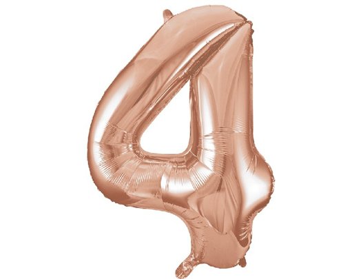 34IN ROSE GOLD  NUMERAL 4